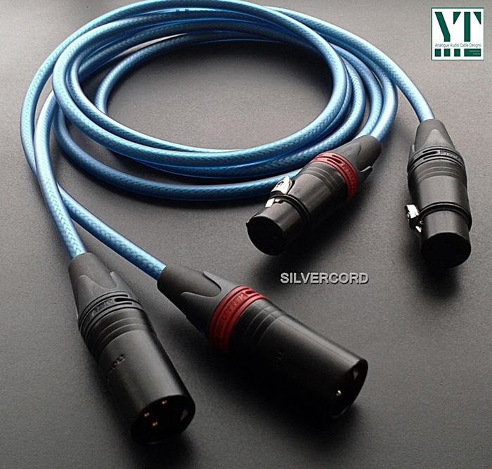 Silvercord Blue - Pure Silver Interconnect cable by Yannis Tome