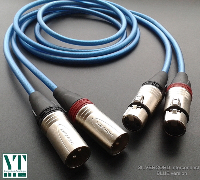 Silvercord Blue - Pure Silver Interconnect cable by Yannis Tome