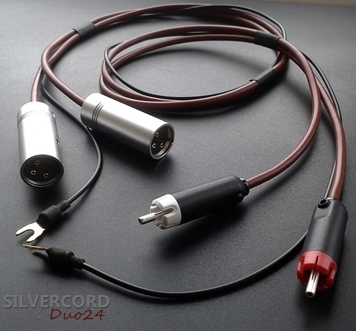 Silvercord Duo24 - pure silver balanced tonearm cable by Yannis Tome
