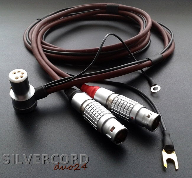 Silvercord Duo24 Tonearm cable for Gryphon preamps