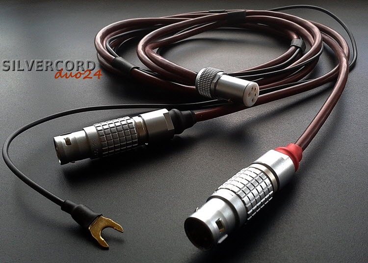 Silvercord Duo24 Tonearm cable for Gryphon preamps -  handcrafted by Yannis Tom�