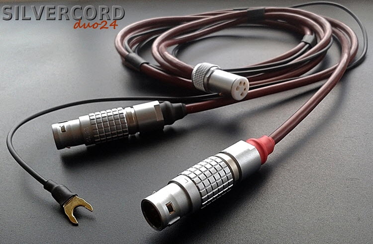 Silvercord Duo24 Tonearm cable for Gryphon preamps